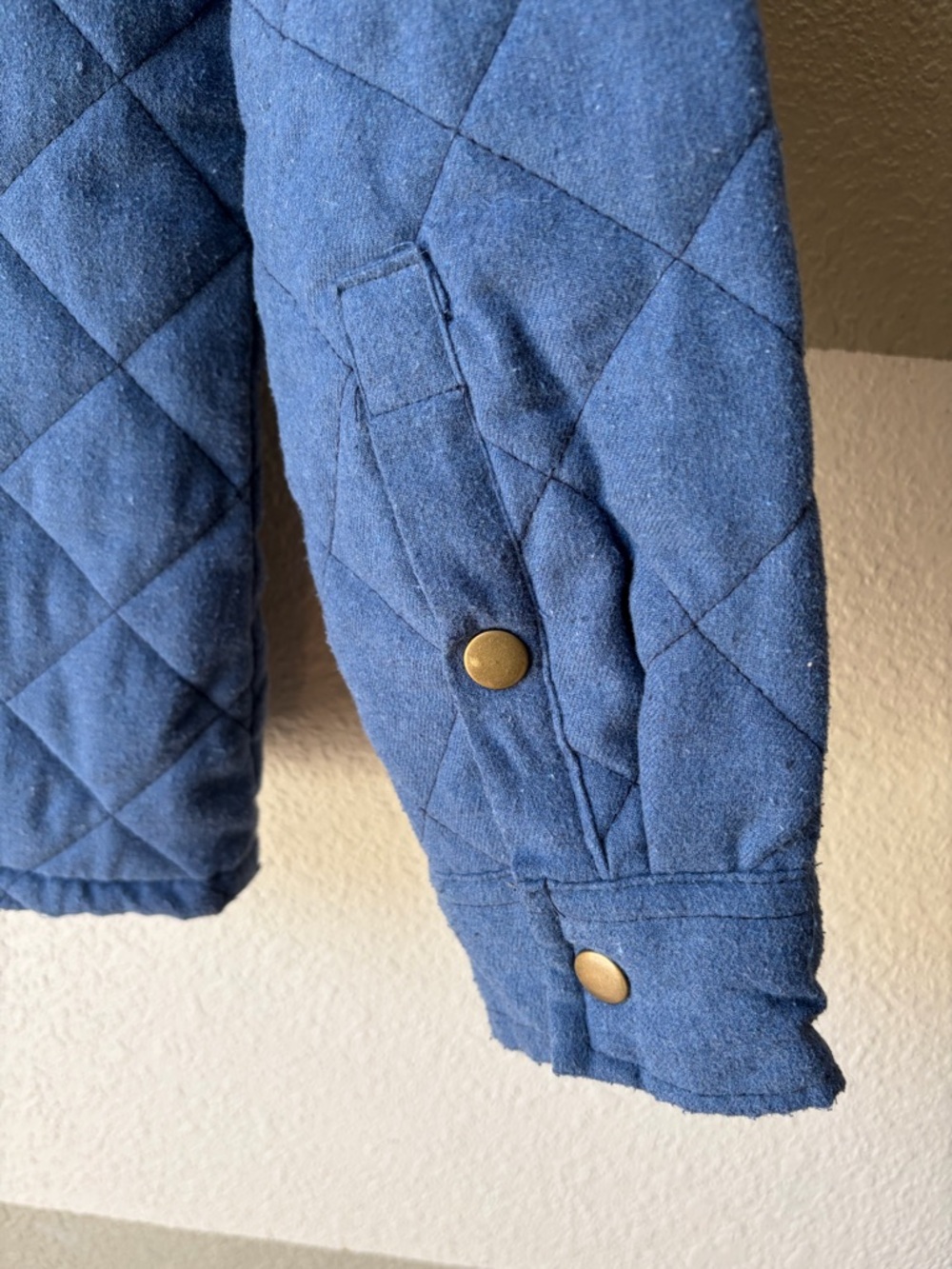 Benny Gold Men’s Large Blue Quilted Jacket Shacket Snap Pockets Collared Lined - Picture 6 of 10